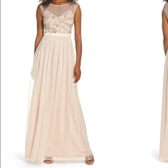 Adrianna Papell Dresses & Skirts - Adrianna Papell long link pink dress